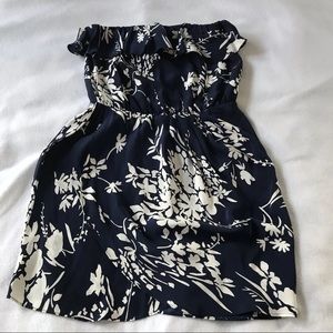 Amanda Uprichard Strapless Tulip Hem Silk Dress